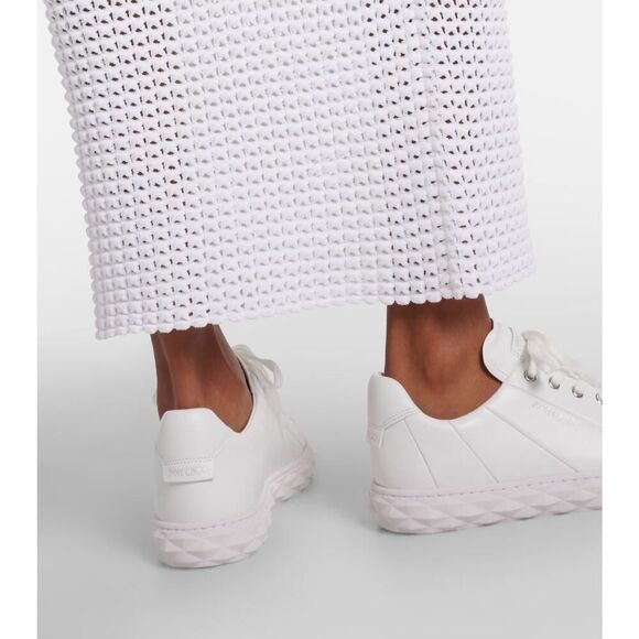 Jimmy Choo Diamond Light Maxi Sneakers Leather White 41.5 - Picture 2 of 13